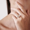 thumbnail image 2 of SOLITAIRE JEWELS 2TCW Oval & Radiant Moissanite Diamond Two Stone Style Engagement Ring, Toi Et Moi Ring for Women, 10k Yellow Gold Solitaire Ring, 2 of 5