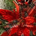 thumbnail image 3 of National Tree Company Plaid Decorated Pine Prelit Wreath, (Green), 3 of 4