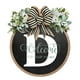 thumbnail image 1 of Corona personalizada con apellido | Placa colgante para puerta principal durante todo el año | Letrero decorativo de bienvenida de 30 x 30 cm para la entrada de casa, 1 of 1