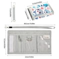 thumbnail image 3 of JIALIOU Nylon Trifold Card Wallet with ID Window Zipper Pocket for Men Women Teen Lovely Dolphin and Coral, 3 of 7