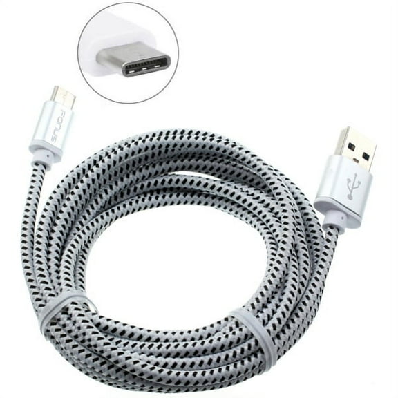 Galaxy S10e, S10, 5G, Plus Type-C 6ft USB Cable D1X Charger Cord Power Wire USB-C Long Braided for Samsung Galaxy S10e S10 Plus