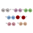 thumbnail image 4 of relayinert 1 Pair Korean Style Women Silver Earring Girl Wedding Prom Geometric Ear Rings Vintage Rhinestone Ear Studs, 4 of 9