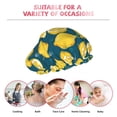 thumbnail image 7 of KLL Lemon Pattern Shower Cap & Bath Cap for Women,Reversible Oversized Waterproof Shower Caps for all Hair Lengths,Elastic Reusable Bathing Hair Cap, 7 of 7