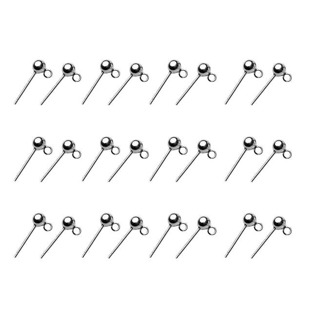 24 Piezas de Accesorios para Pendientes de Plata Pendientes Adornos para Colgantes con Dijes Arete a Mano Baoblaze Publicaciones de hallazgos de Studs