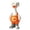 A002- Orange, variant on Goose Statue Resin Duck Figurine with Blue Outfit Rain Boots Pink Rose Accent Whimsical Outdoor Decor for Yard Patio Porch Lawn Garden Decoration Housewarming Gift