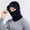 Navy, variant on Mens Knit Balaclava Hat Neck Gaiter Face Cover Fleece Lined Ear Protection Winter Warm Outdoor Ski Cycling Gift Dark Gray One Size