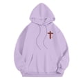 thumbnail image 5 of Sweatsuits for Women 2 Piece Jesus Letter Print Christian Long Sleeve Hooded Sweatshirt and Sweatpants Fall Fashion Clothing Casual Track Suits, 5 of 6