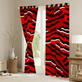 thumbnail image 3 of Castle Fairy Zebra Print Black Out Curtains,Black Red Curtains Pack of 2 (42x63 Each), 3 of 6