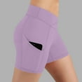 thumbnail image 4 of Purple Leggings for Women's Workout Gym Shorts Booty V Yoga Biker Shorts Scrunch Butt High Waisted Athletic Leggings Woman Pants Clearance, 4 of 6