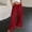 Wine, variant on Olyvenn Sweatpants Women Straight Low Rise Pant Casual Drawstring Elastic Wide Leg Loose Lightweight Trousers with Pockets Black XXL