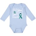 thumbnail image 3 of Inktastic Ovarian Cancer- Together We Will Win Boys or Girls Long Sleeve Baby Bodysuit, 3 of 5