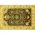 thumbnail image 1 of Ahgly Company Machine Washable Indoor Rectangle Persian Yellow Traditional Area Rugs, 2' x 5', 1 of 4