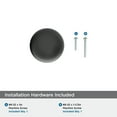thumbnail image 4 of Amerock Collet 1-1/8 inch (29mm) Diameter Matte Black Cabinet Knob, 4 of 6