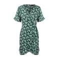 thumbnail image 5 of Gvmfive Women Summer Casual Short Sleeve Lace Up Ruffled Mini Dress, 5 of 8