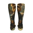 thumbnail image 6 of Qokaie Forest Creek Cute Dog for 20in Socks, Funny Novelty Crazy Design Cotton Socks Sports Socks Knee High Socks For Men, Women,1Pairs - Gift For Working Friends-One Size, 6 of 8