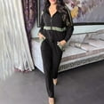 thumbnail image 4 of Bovxnpu Summer Casual Outfits For Women, Oversized Lounge Sets 2 Piece Outfits Sweatsuit, Solid Color Combination With Casual Long Sleeve Trousers Hoodie Set M, 4 of 5