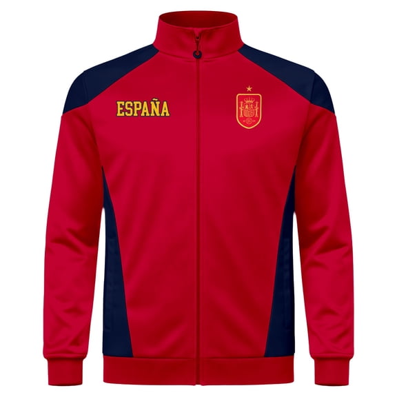 Icon Sports España Futbol Club Licensed Soccer Zipper Jacket - Adult Size - Sport Panel Red - Large
