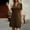 Brown, variant on Gspmoly Plus Size Dresses for Curvy Women, Women'S Casual Short-Sleeved Round-Neck Dress Cocktail Dress up to 70% Off