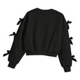 thumbnail image 4 of Sudadera con lazo de manga larga para niña, blusa informal de manga larga con cuello redondo, blusa de poliéster para niña, 4 of 6