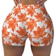 thumbnail image 2 of Fotbe Maple Leaves A Shorts Sin Costuras – Shorts Deportivos de Cintura Alta para Mujer, Elásticos para Gimnasio, Yoga, Running o Ciclismo-XX-Large, 2 of 7
