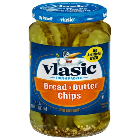 UPC 054100000507 product image for Vlasic Bread and Butter Pickles  Sweet Pickle Chips  24 fl oz Jar | upcitemdb.com