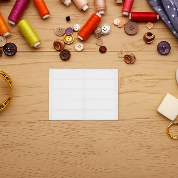 LEORX 100 Pcs Writable Iron On Clothing Labels Fabric Labels Name Tags For Daycare Nursing Home Camp School Laundry Organizing Washer Dryer Safe