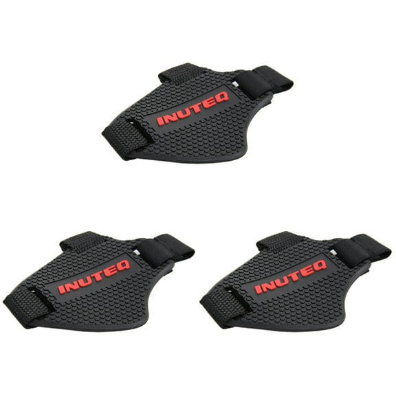 3pcs Rubber Motocross Pad Motorcycle Gear Shifter Shoe Boots Protector Protector Motorbike Boot Cover (Black Red)