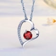 thumbnail image 2 of Emma Manor 14K White Gold Plated Forever Lover Heart Pendant Necklace For Women, 2 of 7