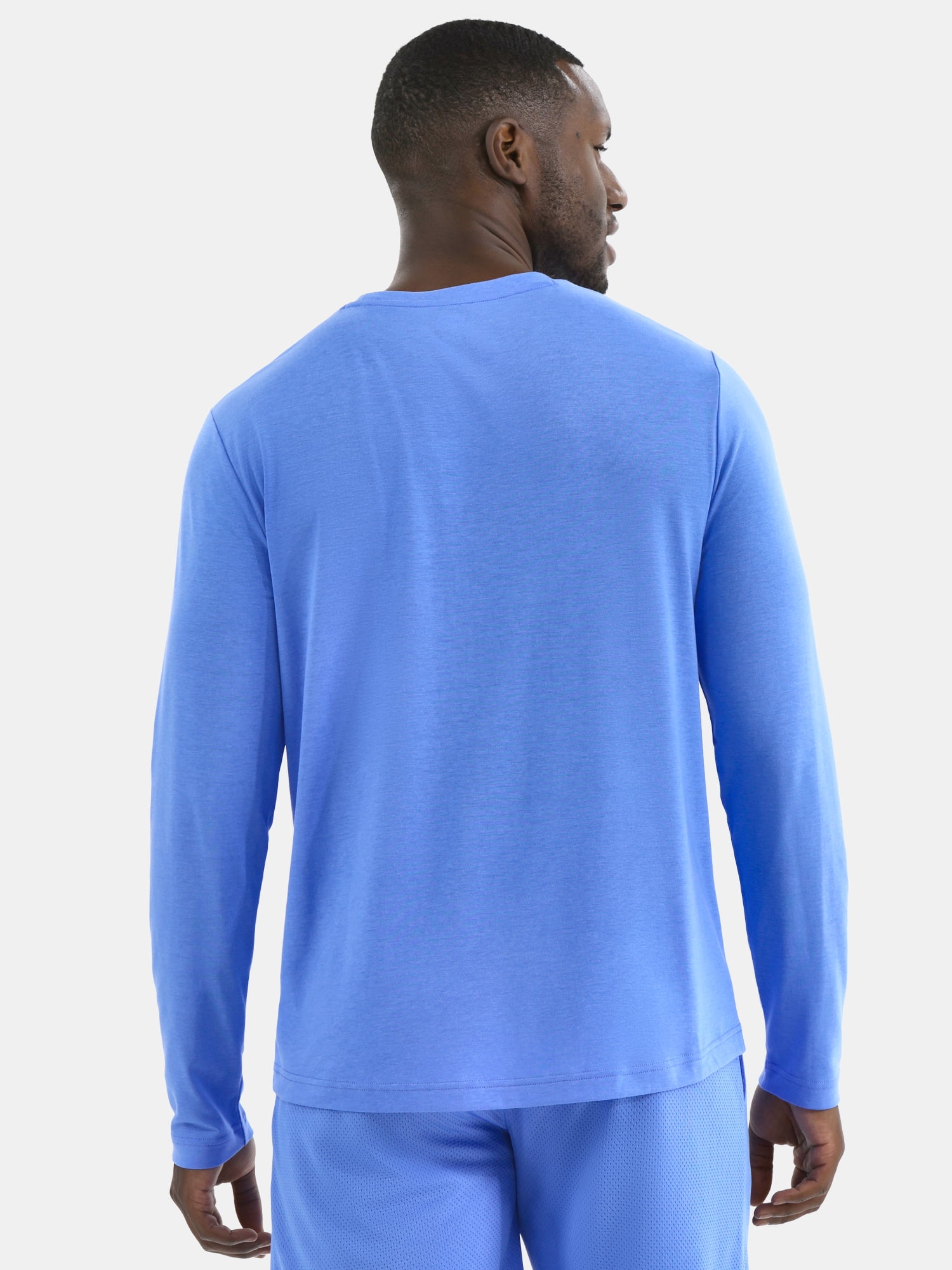 Athletic Works Men's and Big & Tall Men's Tri-Blend Tee with Long Sleeves, Sizes XS-4XLT