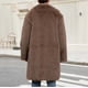 thumbnail image 5 of Kalauyu Men's Faux Fur Coat Winter Long Faux Coat Fluffy Thick Trench Coat for Men, 5 of 9