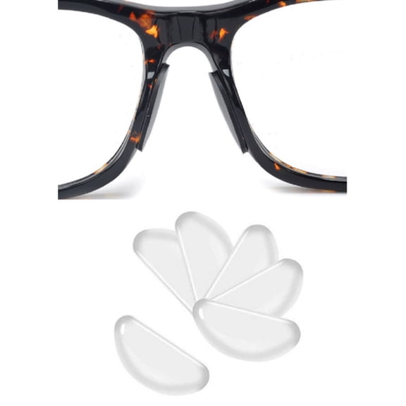 10 Pairs Silicone Nose Pads for Glasses, Self Adhesive Nose Pad Stickers for Eyeglasses and Sunglasses, TIKA