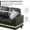 thumbnail image 4 of Wzlam Faux Leather 2 Piece Sofa Set with Chaise, L Shaped Sectional Couch Living Room Sofa for Bedrooms, Apartments and Offices, Black and White(Facing Left Chaise), 4 of 6