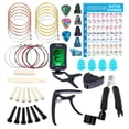 thumbnail image 1 of Kit de accesorios para guitarra Ndcxsfigh púas de guitarra protectores de dedos soporte para púas de cuerdas de guitarra, 1 of 7