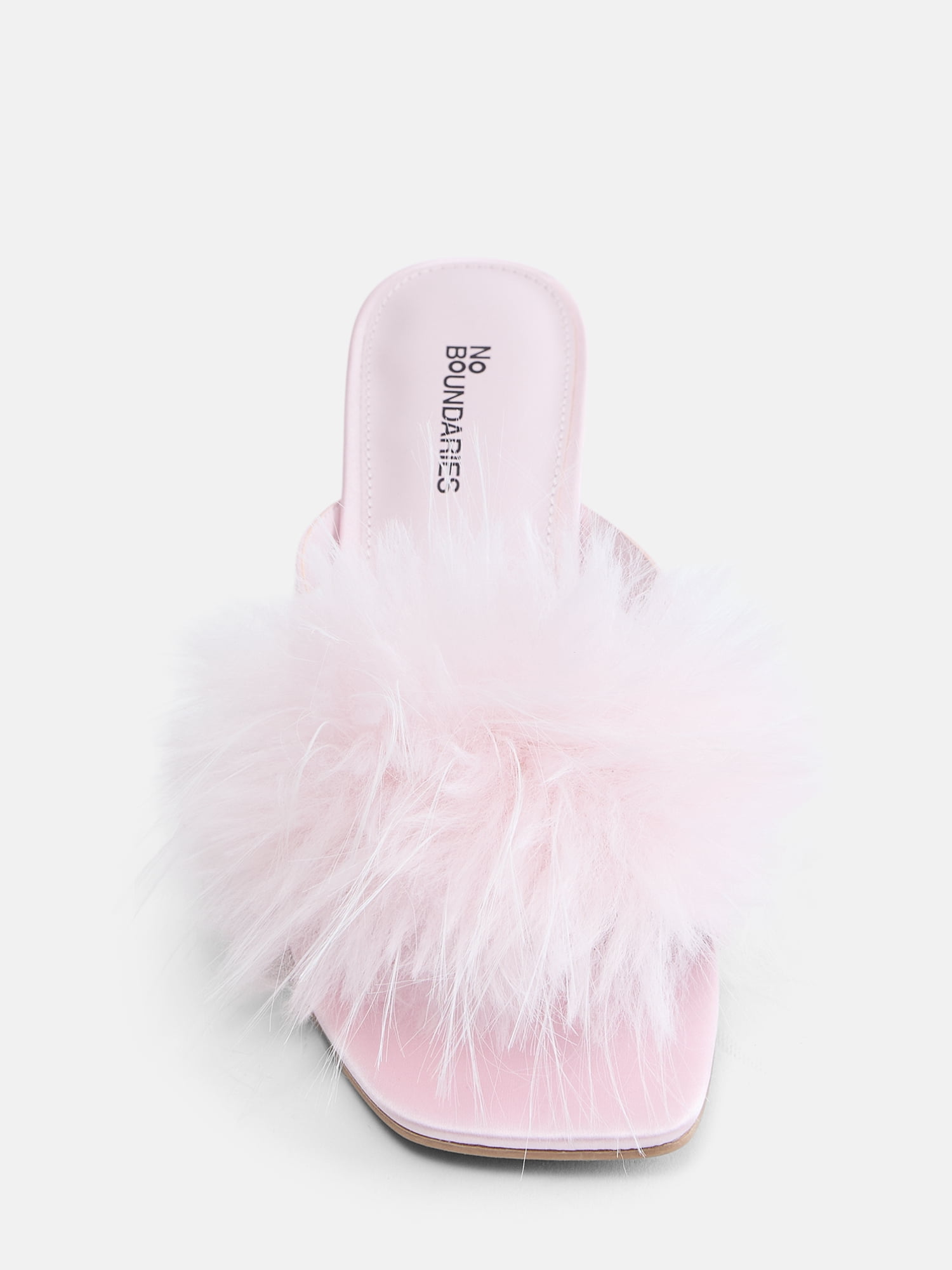 No Boundaries Women's Faux Feather Dress Heels