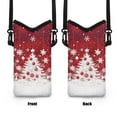 thumbnail image 6 of SEANATIVE Mini Cellphone Crossbody Bag for Woman Man Neoprene Smartphone Pouch Bag Shockproof and Waterproof Open Pocket Design Phone Bag for Travel Beach, Christmas Tree Snowflake Red White, 6 of 7