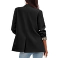 thumbnail image 4 of Women's Single Button Blazer Casual Long Sleeve Fashion Outerwear Navy Blue XXL, 4 of 6