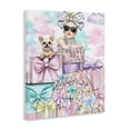 thumbnail image 3 of Stupell Industries Fashion Ribbon Female & Pup Canvas Wall Art design by Jess Stempel, 20 x 16, 3 of 7