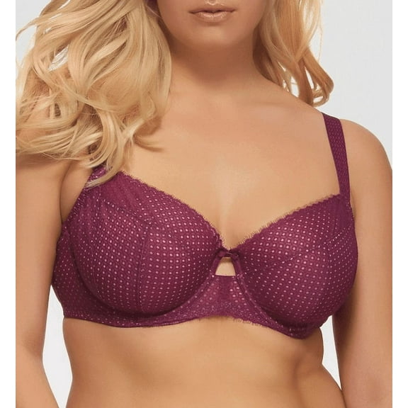Paramour PURPLE Dahlia Geo Lace Unlined Bra, US 32C, UK 32C