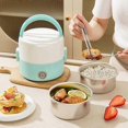 thumbnail image 3 of Rice Cooker Compact Portable Durable Lightweight Tear Resistant Good Sealing Stainless Steel Mini Kitchen Kids Rice Cooker For Children, 3 of 5