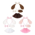 thumbnail image 3 of Animal Cosplay Costumes Dog Ear Headband Tutus Tail for Halloween Cosplay Party, 3 of 16