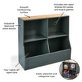 thumbnail image 3 of Badger Basket Metal and Bamboo Multi-Bin Storage Cubby 8.2 Cu ft. - Charcoal/Natural, 3 of 9