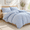 Plaid-blue-Queen, variant on Plaid-brown Queen Gingham Checkered Washed Microfiber 3-Piece Bedding Set