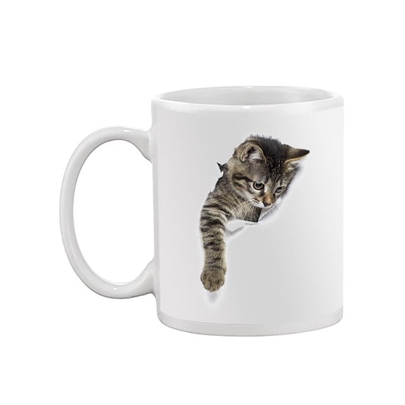 Kitty Through A Hole Mug -Image by Shutterstock,