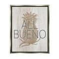 thumbnail image 3 of Stupell Industries All Bueno Phrase Vintage Pineapple Illustration Rustic Pattern Luster Gray Framed Floating Canvas Wall Art, 24x30, by Daphne Polselli, 3 of 5