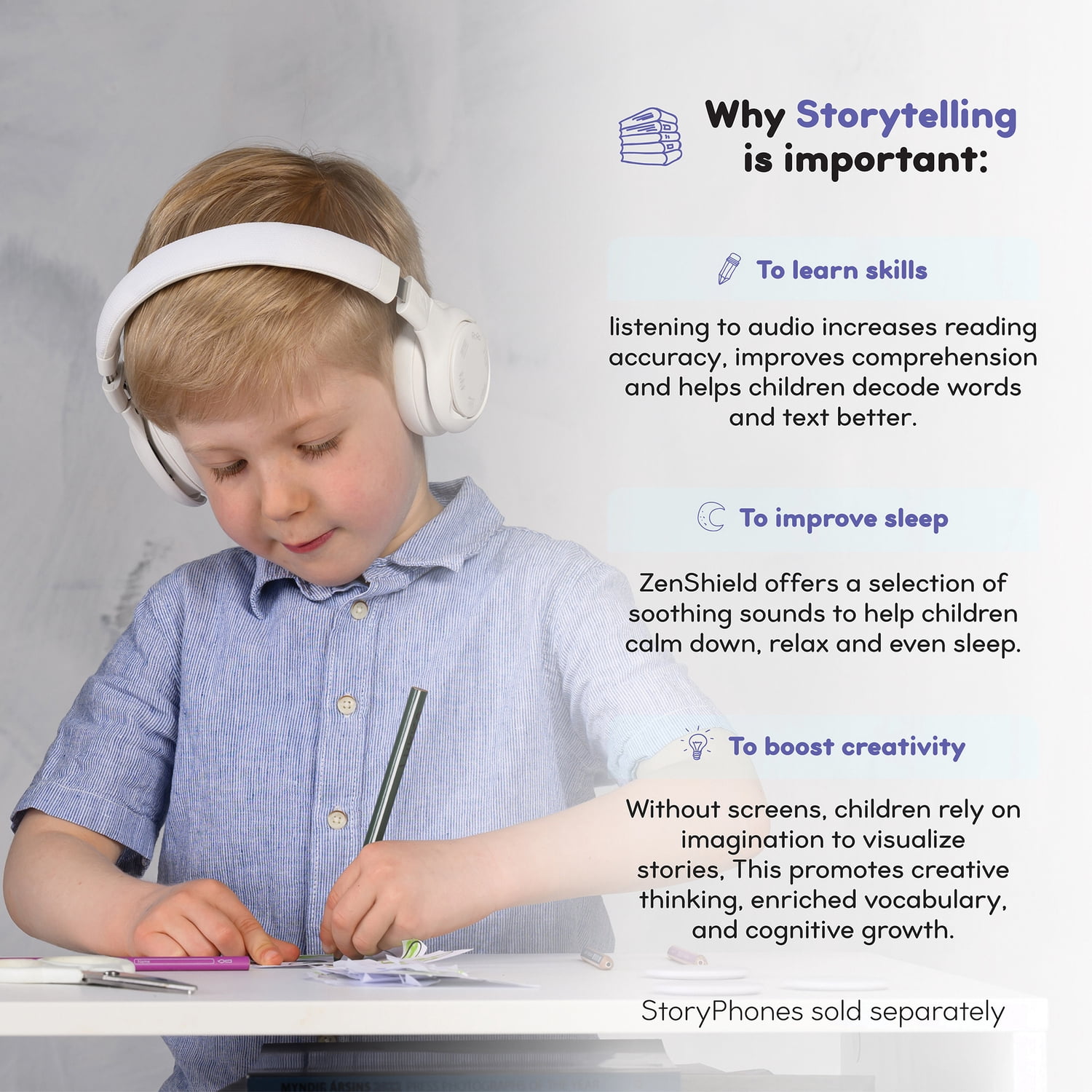 ONANOFF StoryShield Screen-Free Audio Storytelling Disk for StoryPhones (The World With Baby Bot), STSH-LINGOKIDS-BABYBOT