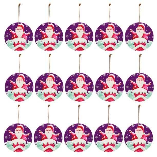 Adornos navideños Tarjeta colgante de madera de Navidad Decoración de árbol de Navidad de madera de doble cara Wmkox8yii gf9187