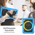 thumbnail image 3 of Case for iPad (A16) 11th Gen 2025/ iPad 10th Gen 10.9 Inch 2022 with Screen Protector, 360 Degree Rotating Kickstand Hand Strap Shockproof Cover with Shoulder Strap, Sky Blue, 3 of 7