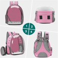 thumbnail image 2 of Mochila transportadora para gatos, mochila transportadora para mascotas, paquete frontal para gatos pequeños, medianos, cachorros, mochila transportadora para perros, bolsa, cáps, 2 of 5