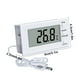 thumbnail image 2 of Termómetro digital para horno, de -50 °C a 300 °C (58 °F a 572 °F), termómetro instantáneo con sonda, alarma de temperatura alta/baja, LCD, blanco, funciona con pilas., 2 of 6