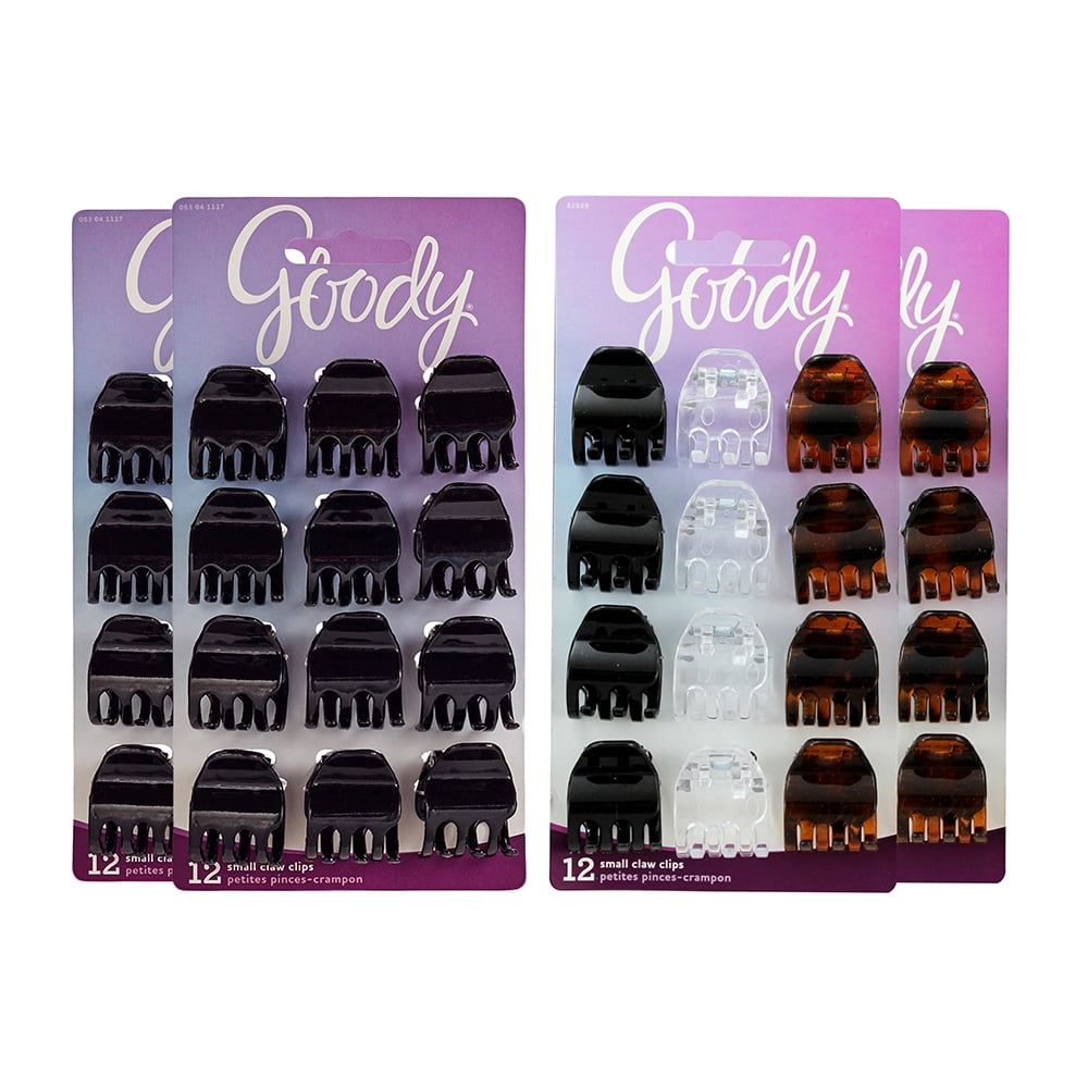 48 Count Goody Hair Clips Small Claw Assorted Colors May Vary Walmart